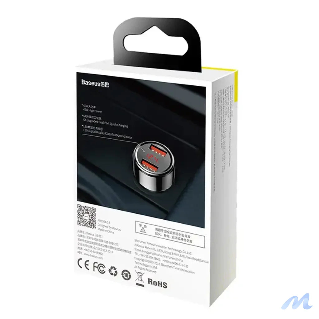 Baseus Magic Car Charger 2x USB QC 3.0 45W (black)