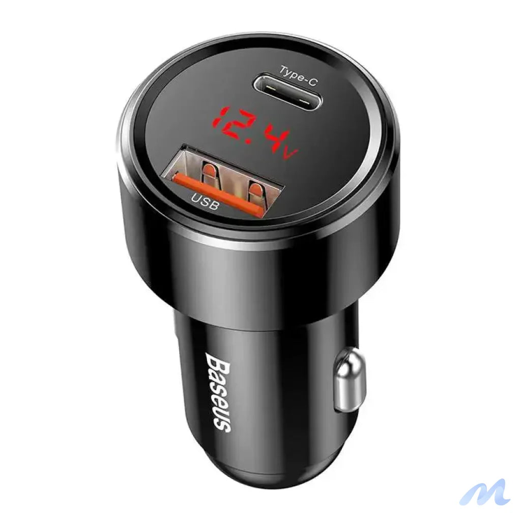 Baseus Magic Car Charger USB + USB-C QC 4.0  PD 45W (black)