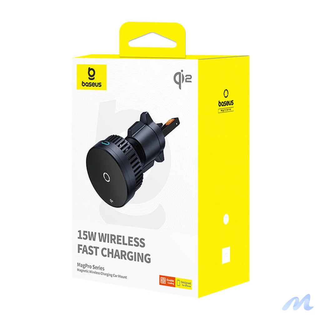 Baseus MagPro car mount with 15W Qi2.0 inductive charger (black)