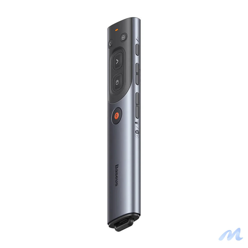 Baseus Orange Dot Multifunctional remote control for presentation, with a red laser pointer - gray