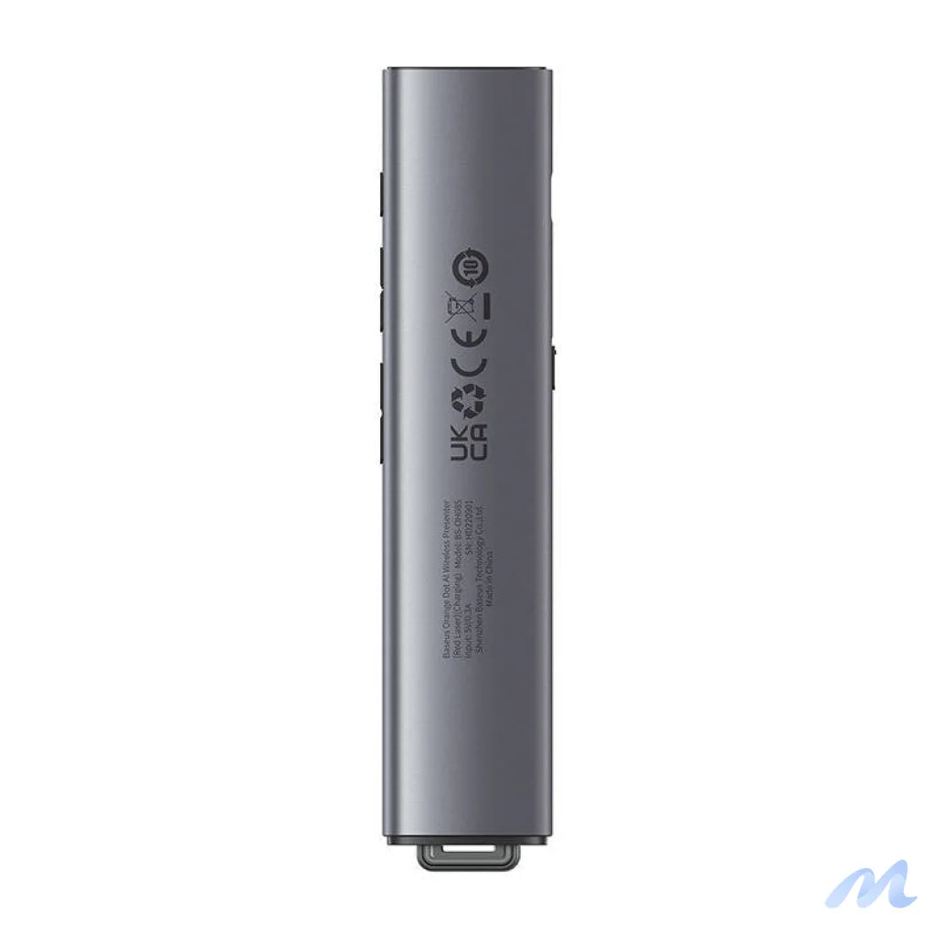 Baseus Orange Dot Multifunctional remote control for presentation, with a red laser pointer - gray