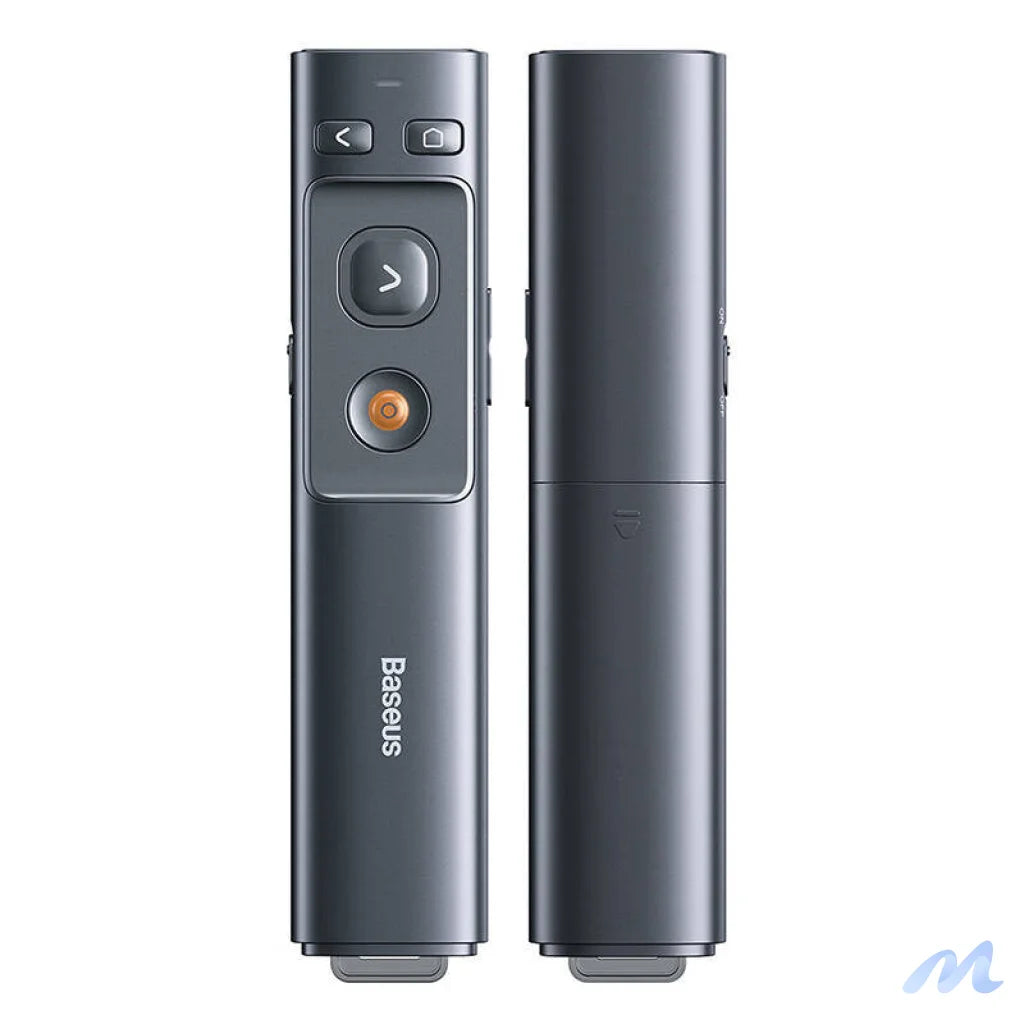 Baseus Orange Dot Multifunctionale remote control for presentation, with a laser pointer - gray