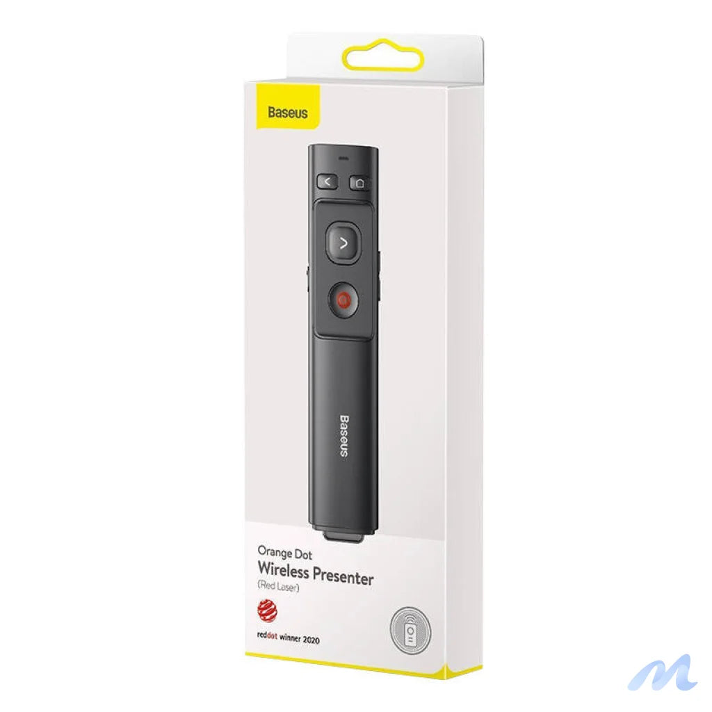Baseus Orange Dot Multifunctionale remote control for presentation, with a laser pointer - gray