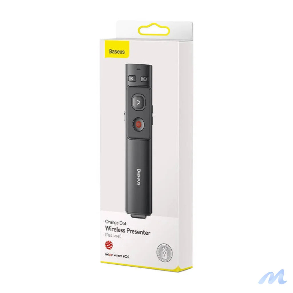 Baseus Orange Dot Multifunctionale remote control for presentation, with a laser pointer - gray