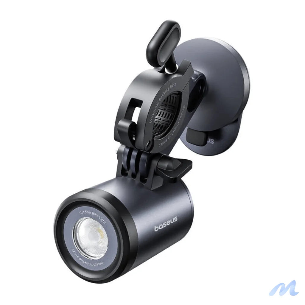 Baseus PrimeTrip 2-in-1 bike mount, phone holder + flashlight (black)