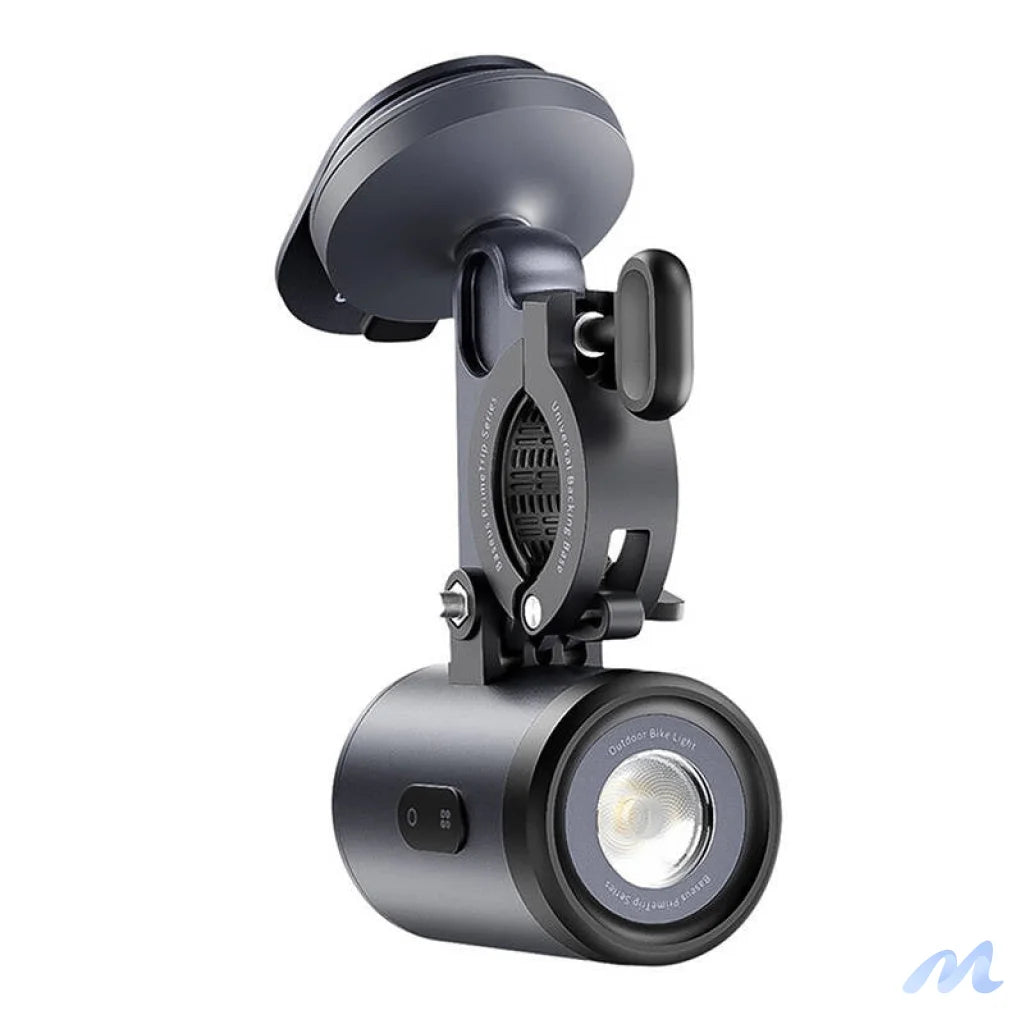 Baseus PrimeTrip 2-in-1 bike mount, phone holder + flashlight (black)