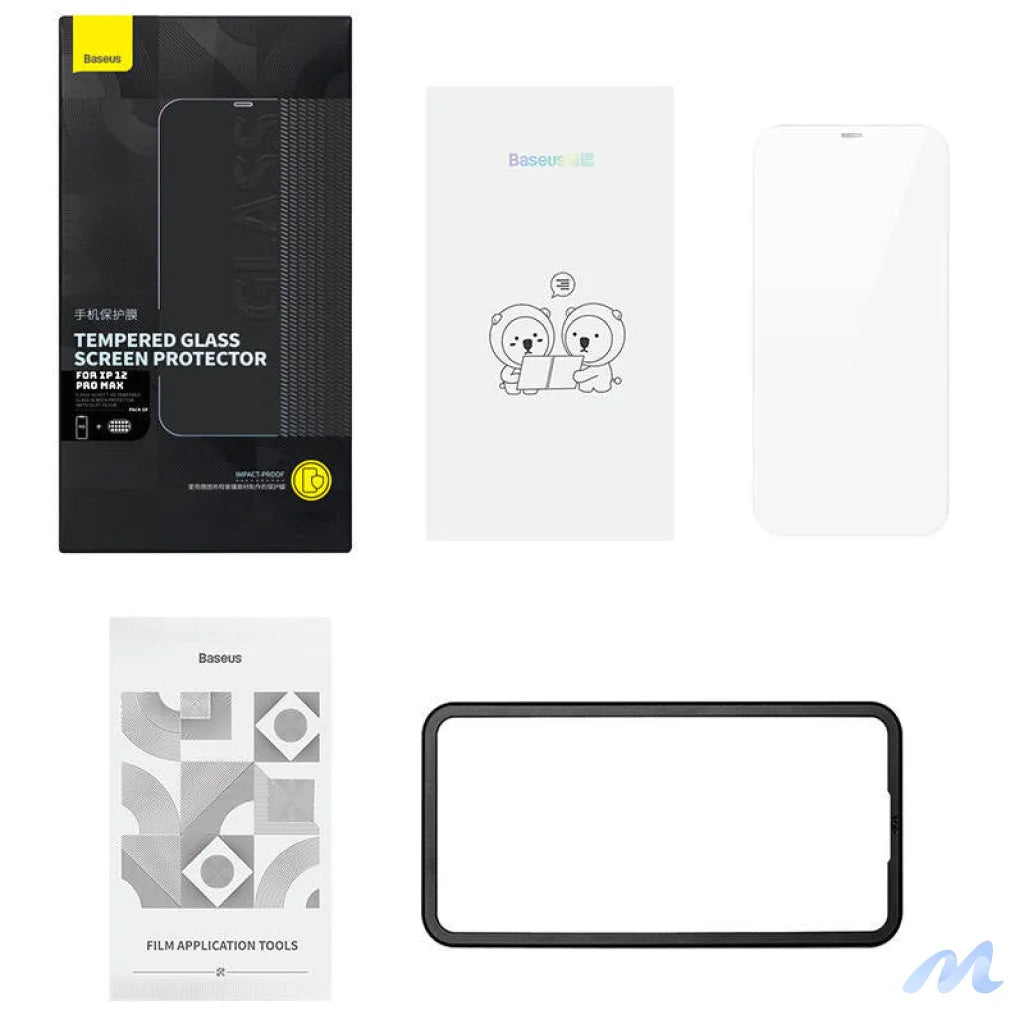 Baseus Schott HD Tempered Glass with dust filter 0.3mm for iPhone 12 Pro Max