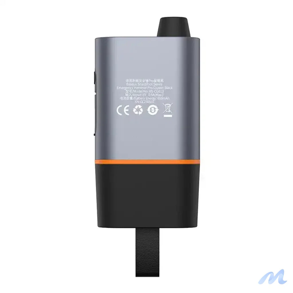 Baseus Sharp Tool Safety Hammer (Window-breaking+Safety belt cutting) Black