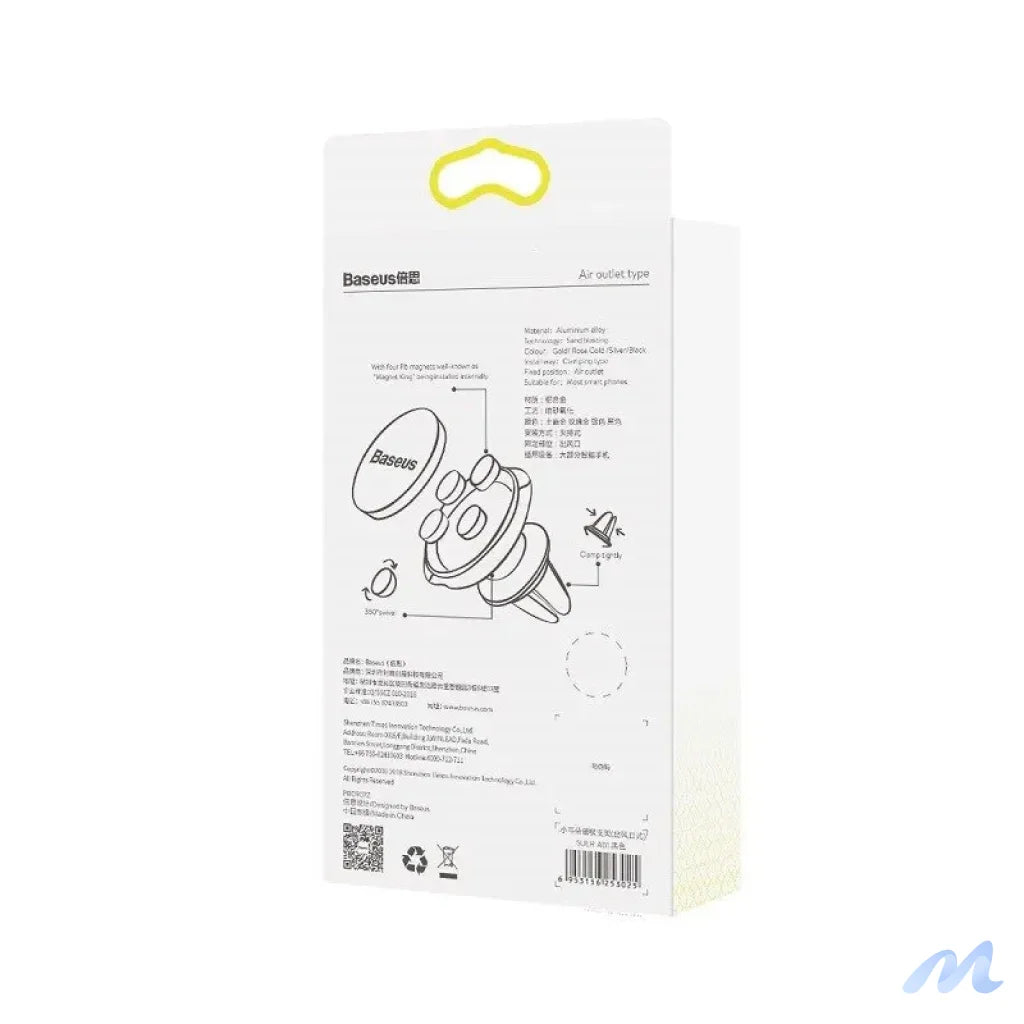 Baseus Small Ears magnetic car holder for ventilation grid - black