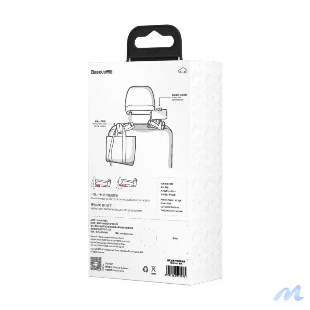 Baseus smartphone holder for car headrest - Black