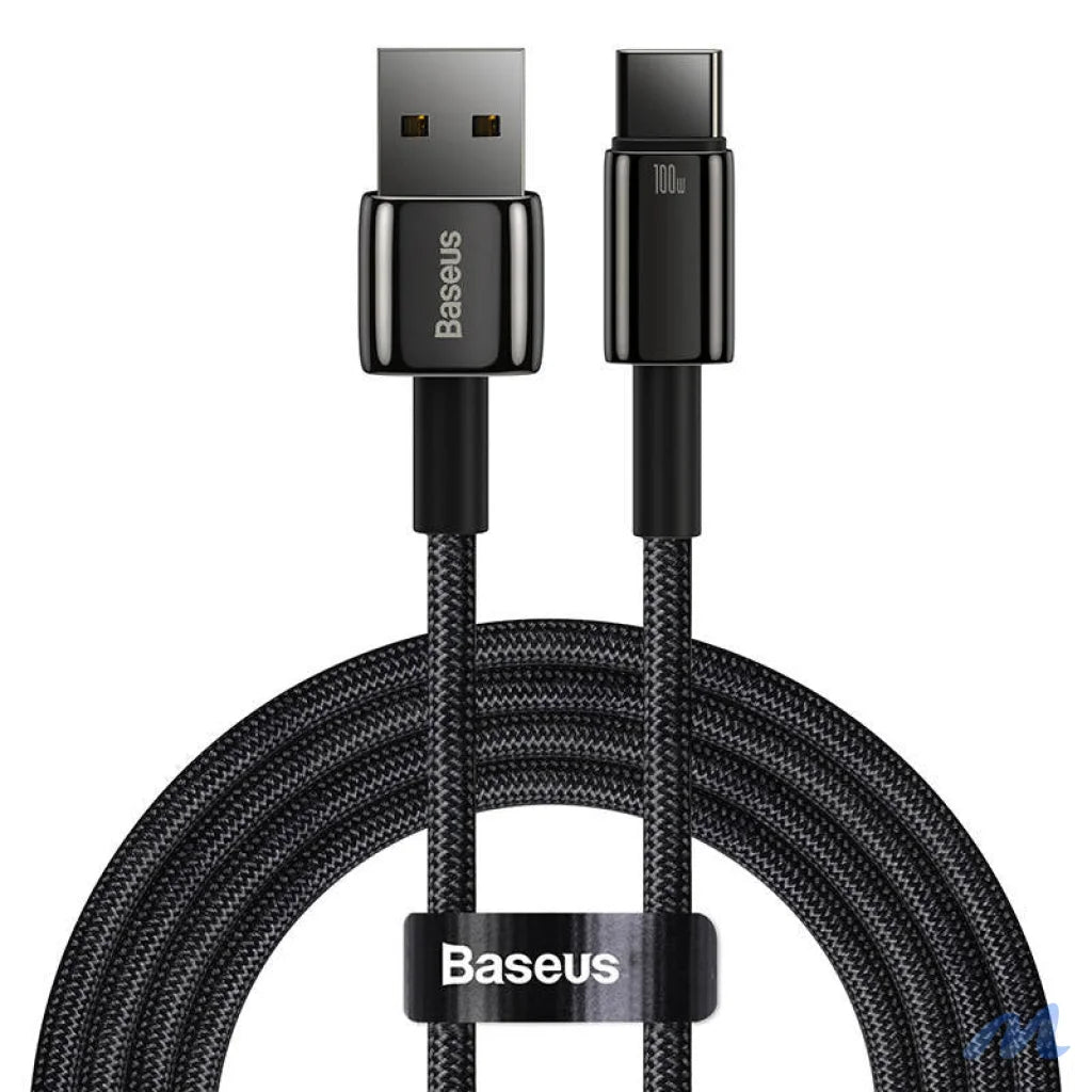 Baseus Tungsten Gold Cable USB to USB-C, 100W, 1m (black)