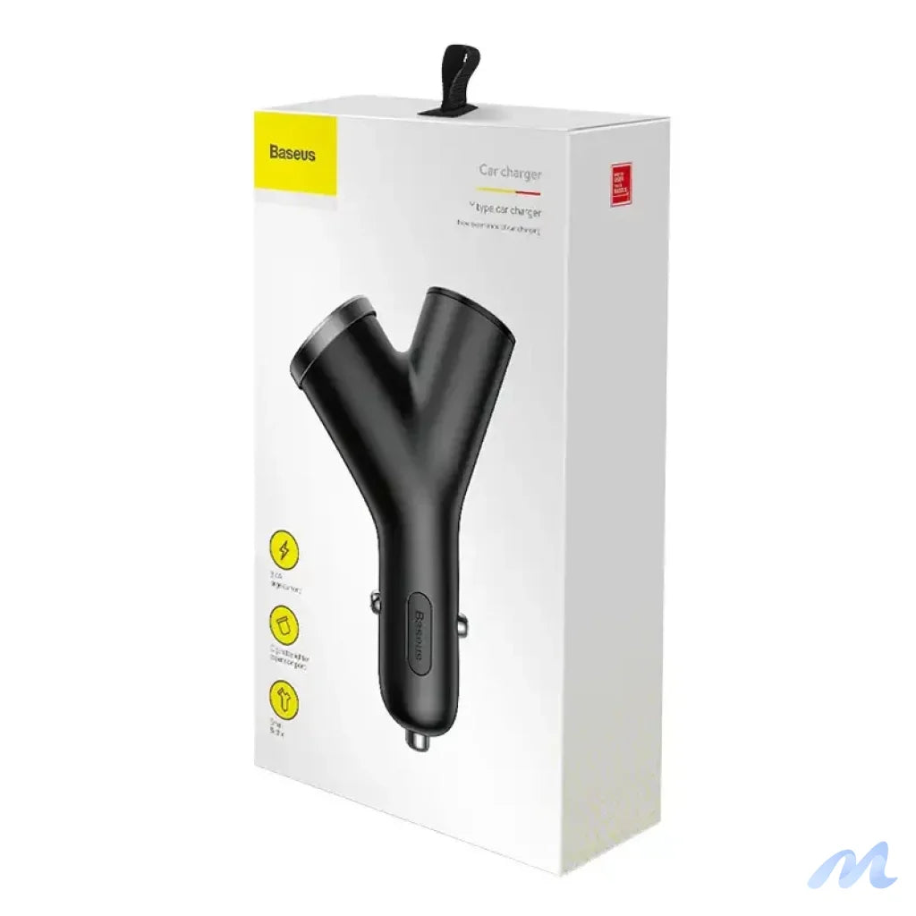 Baseus Y Type Car Charger 2xUSB 3,4A 40W (black)