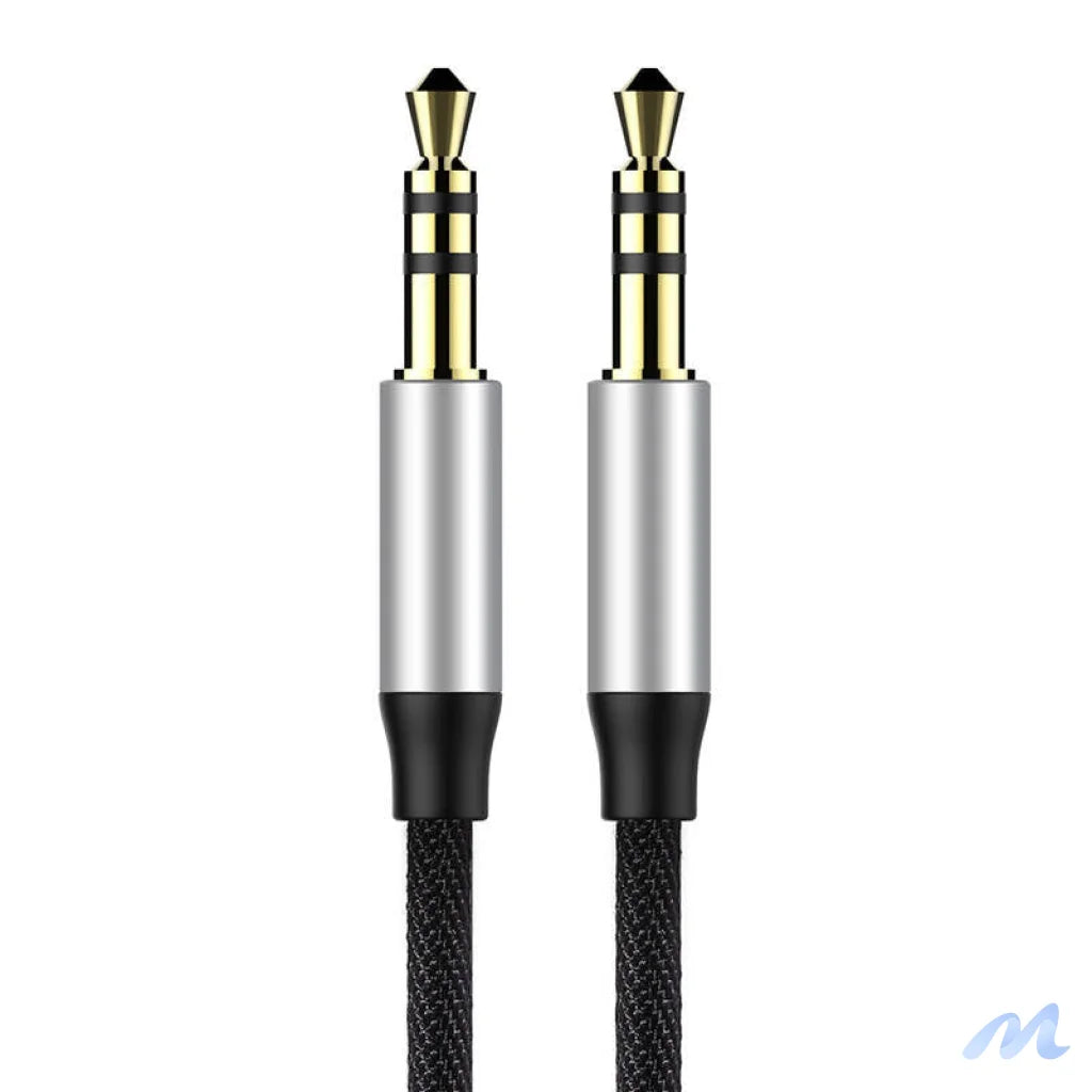 Baseus Yiven Audio Cable Cable 3.5 male Audio M30 1.5M Silver+ Black
