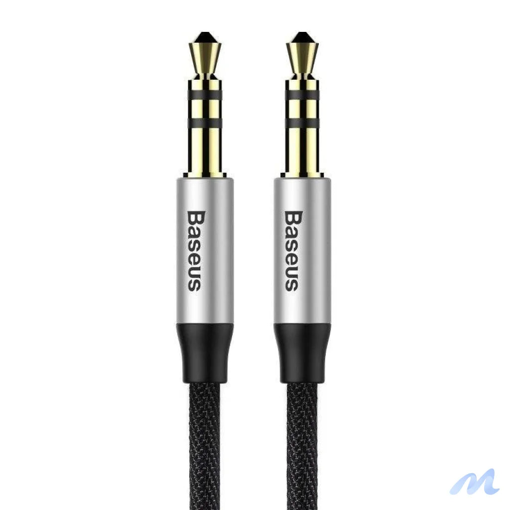 Baseus Yiven Audio Cable mini jack 3,5mm AUX, 1m (Black+Silver)