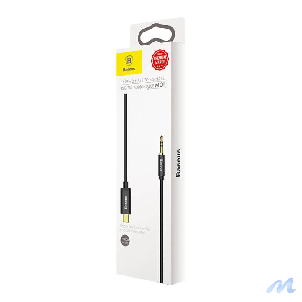 Baseus Yiven Audio cable USB-C to mini jack 3,5mm, 1.2m (Black)