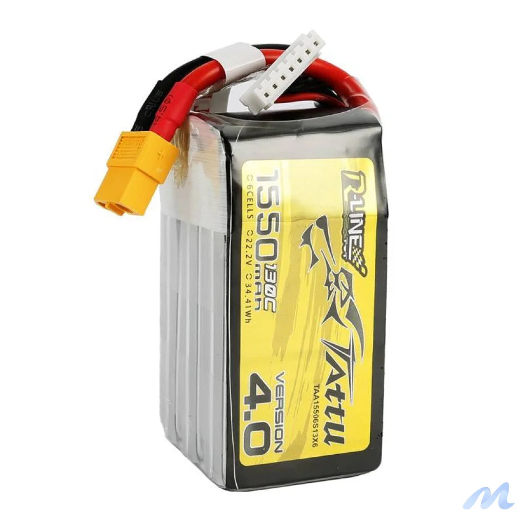 Battery Tattu R-Line 4.0 1550mAh 22.2V 130C 6S1P XT60