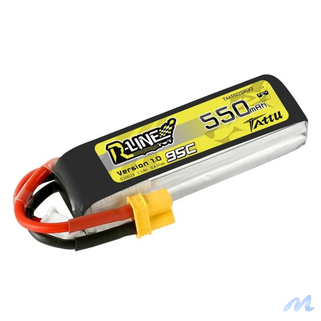 Battery Tattu R-Line 550mAh 7.4V 95C 2S1P XT30