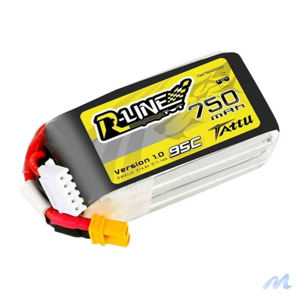 Battery Tattu R-Line 750mAh 14.8V 95C 4S1P JST-XHR