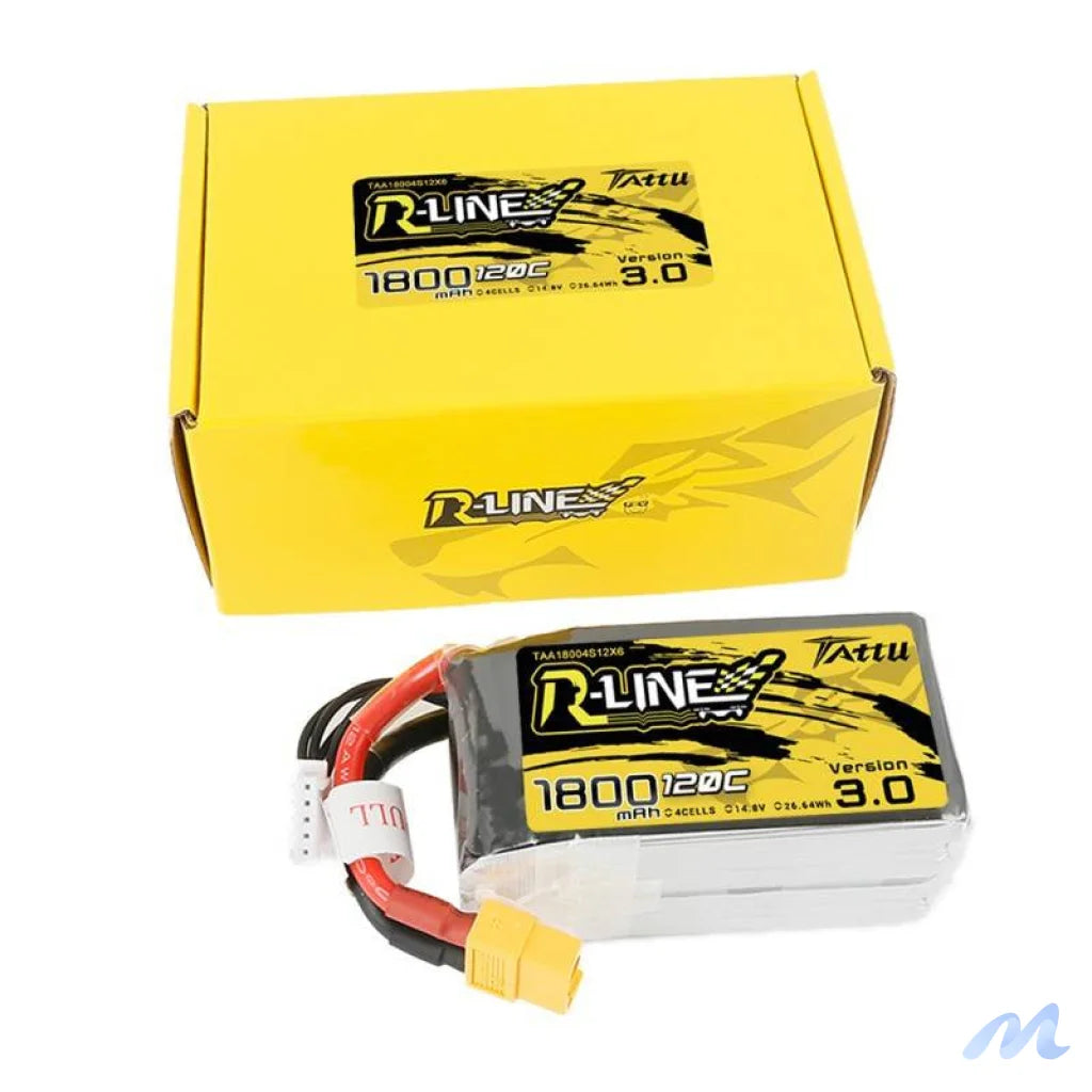 Battery Tattu R-Line Version 3.0 1800mAh 14,8V 120C 4S1P XT60