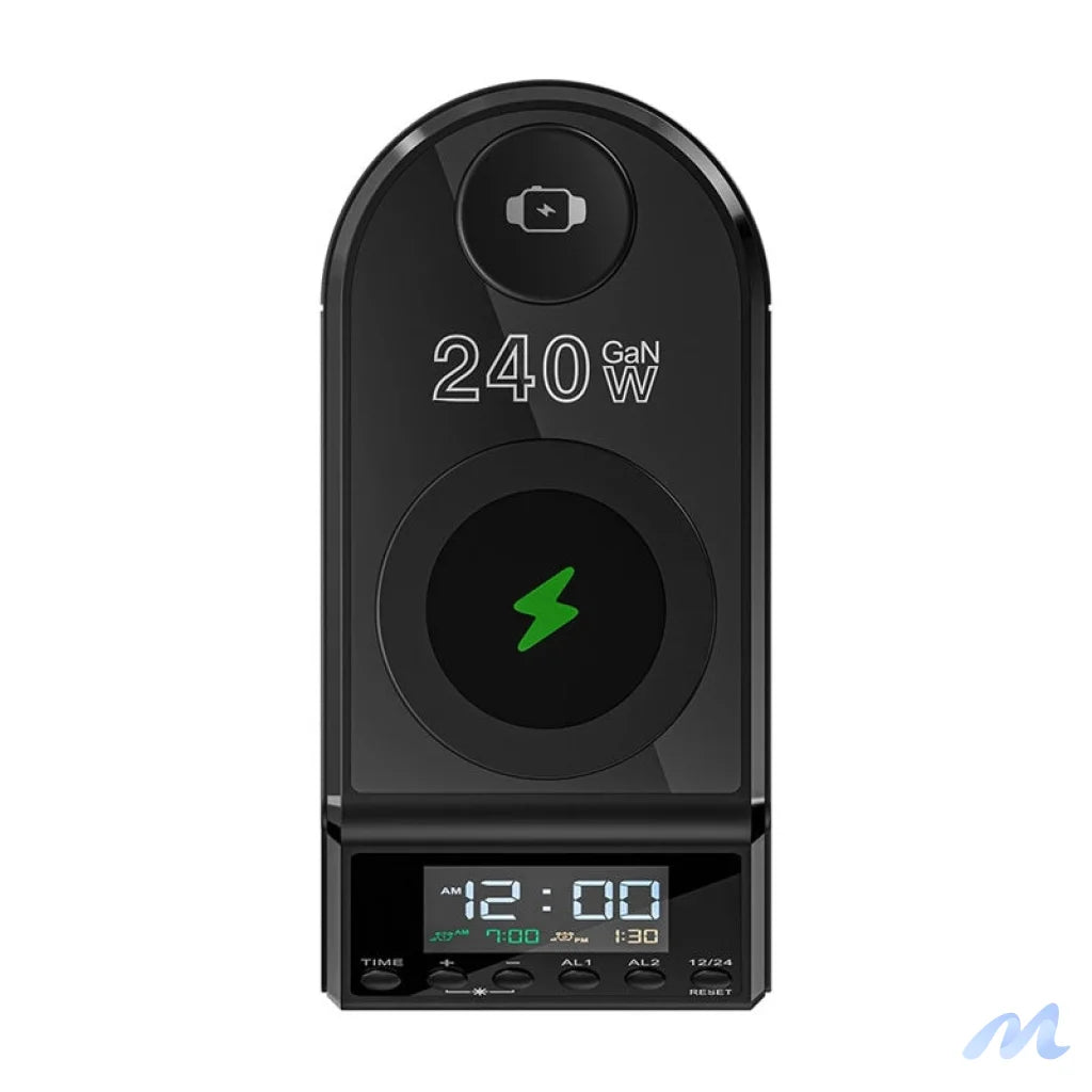 Blitzwolf BW-FW10 alarm clock with charger 2xUSB-A, 4xUSB-C, 240W