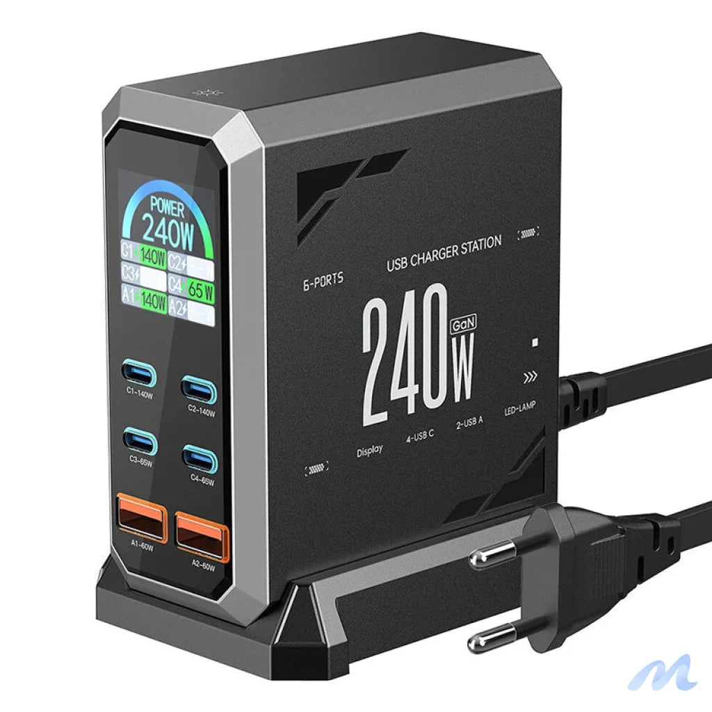 Blitzwolf BW-S31 2xUSB-A, 4xUSB-C, PD, 240W network charger.
