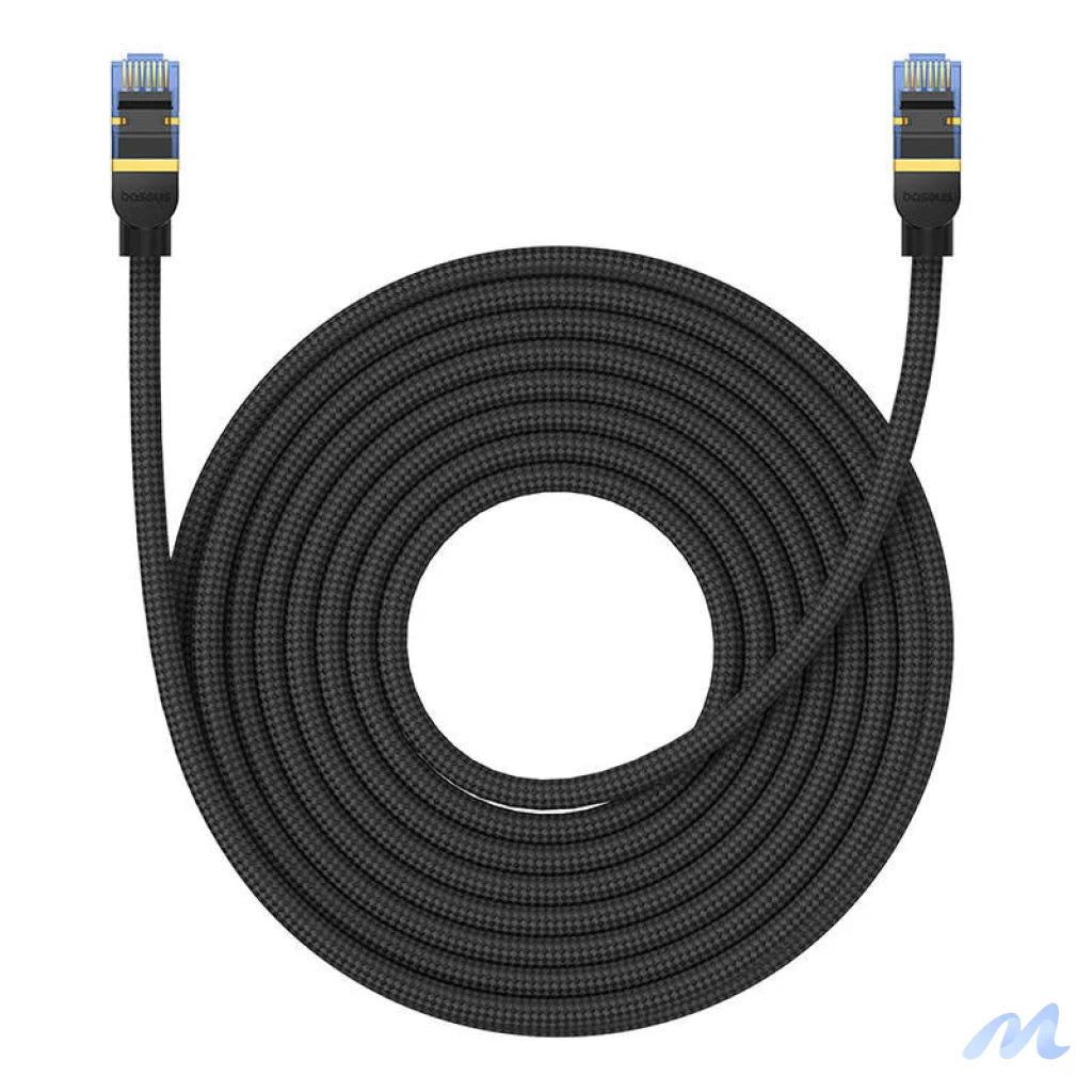Braided network cable cat.7 Baseus Ethernet RJ45, 10Gbps, 10m (black)