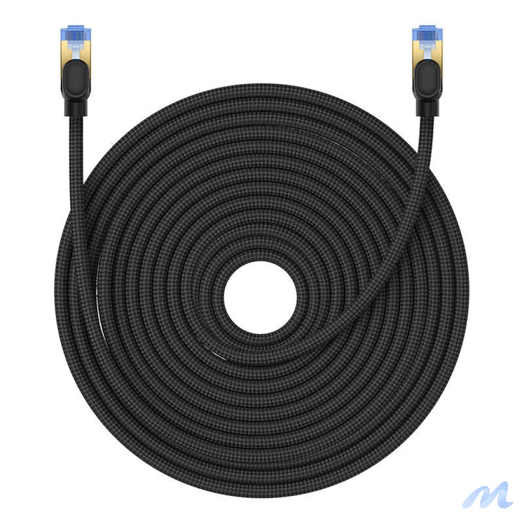 Braided network cable cat.7 Baseus Ethernet RJ45, 10Gbps, 25m (black)