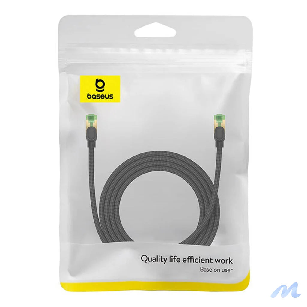 Braided network cable cat.8 Baseus Ethernet RJ45, 40Gbps, 2m (black)