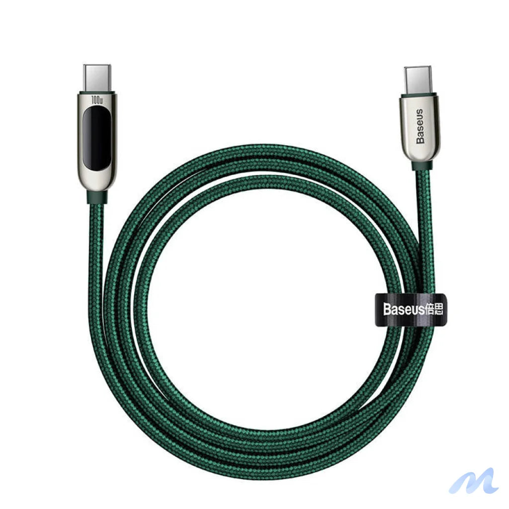 Cable USB-C to USB-C Baseus Display, 100W, 2m (green)