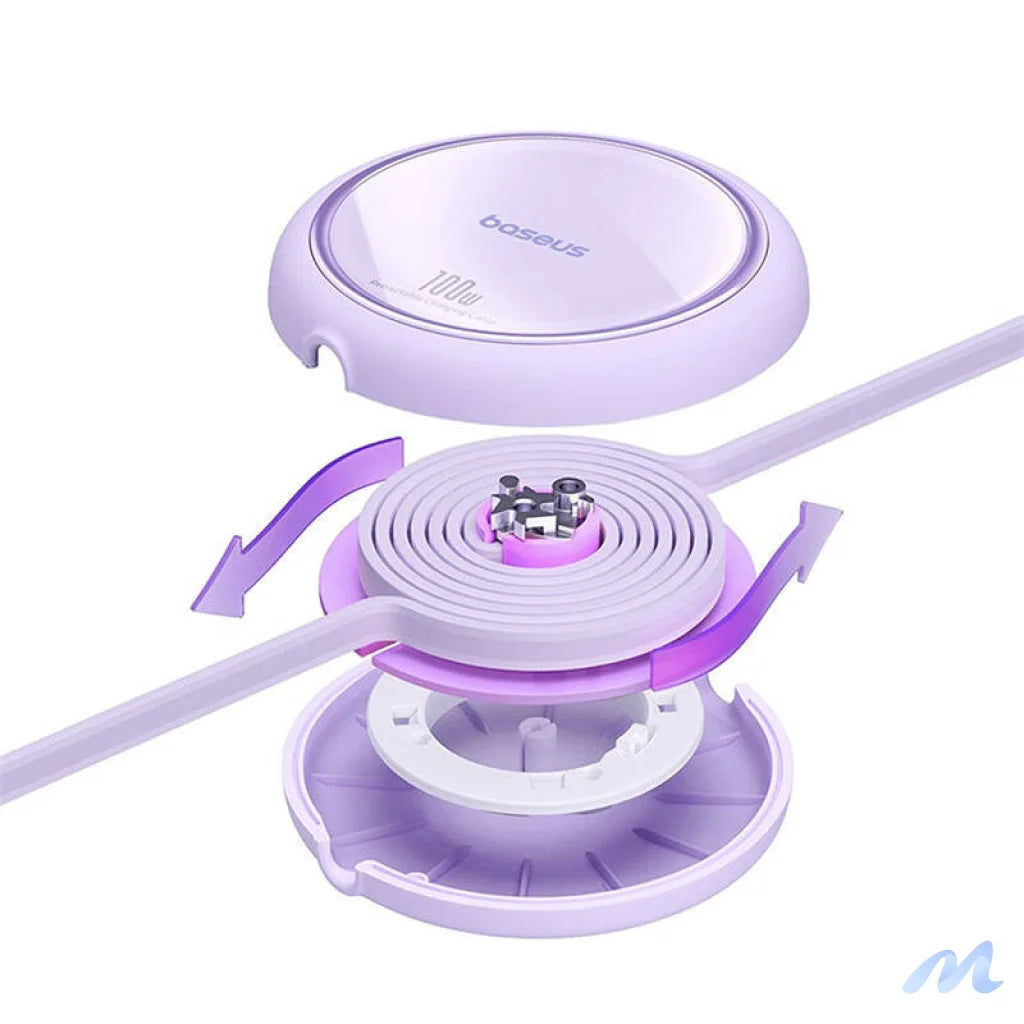 Cable USB-C to USB-C Baseus Free2Draw, PD, 100W, 1m (purple)