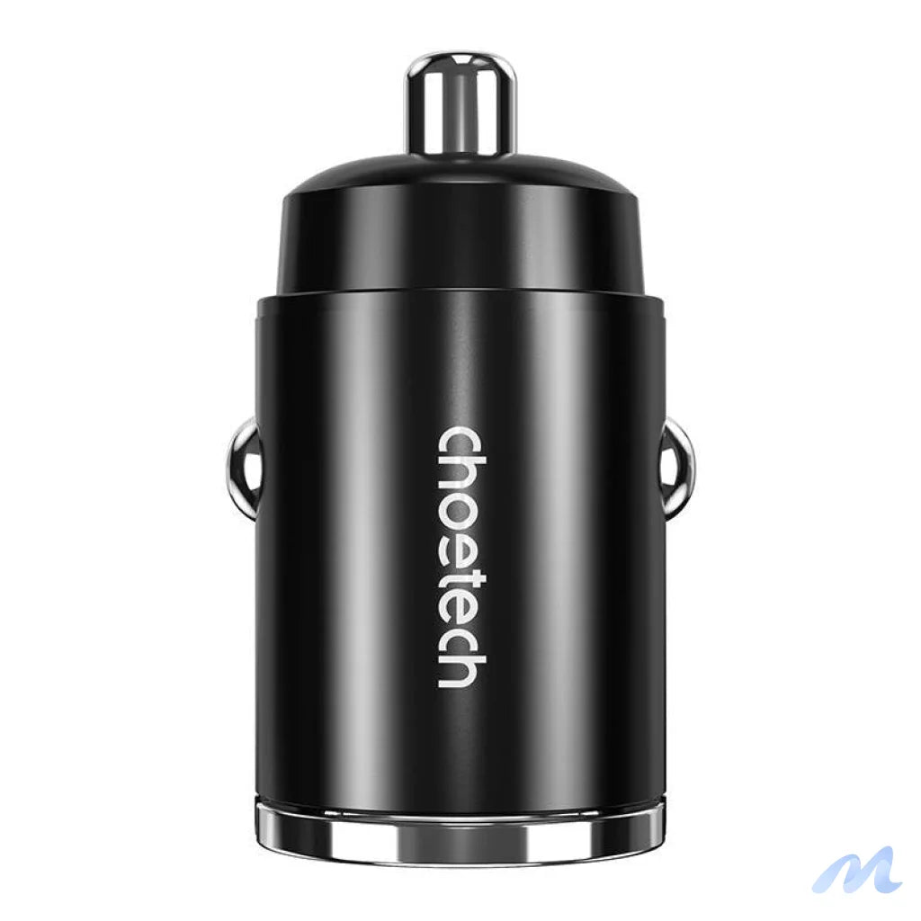 Car Charger Choetech TC0006 1x USB-A, 1x USB-C 30W PD 3.0 (black)