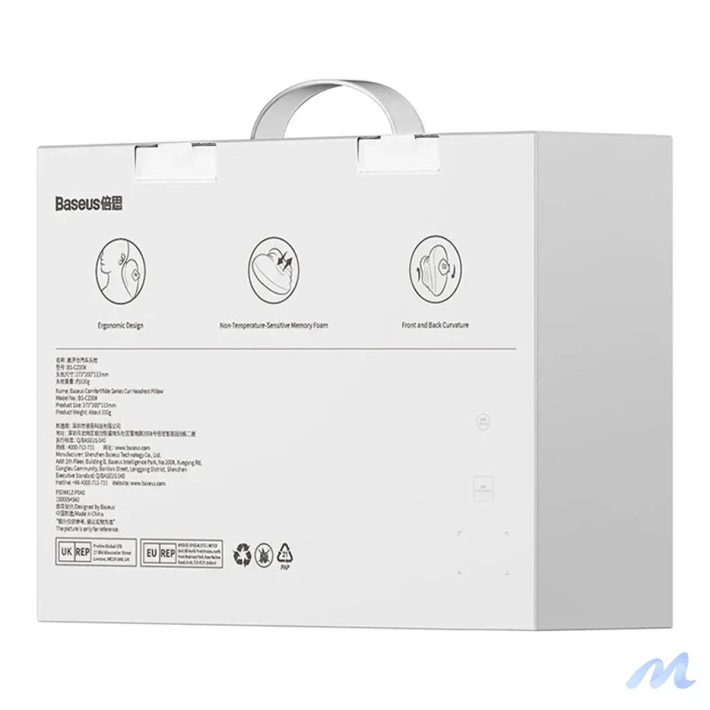 Car Headrest Mounted Pillow Baseus Comfort Ride (Grey)