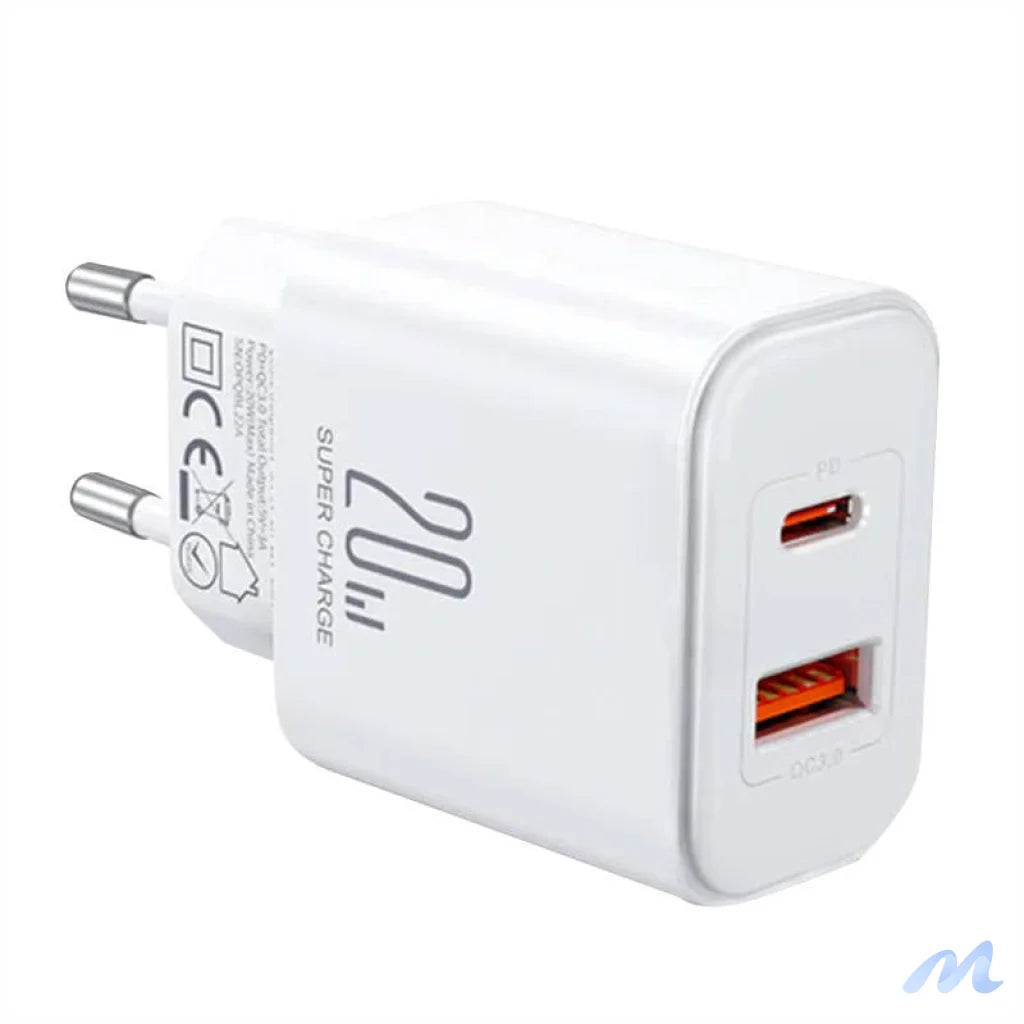 Charger Flash Joyroom JR-TCF05, (EU) 20W A+C (white)