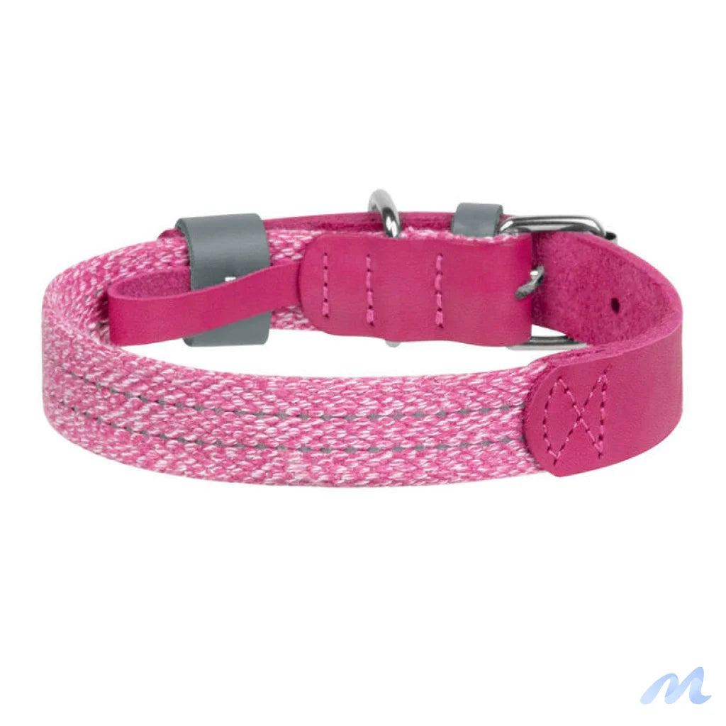 Classic Dog collar with QR code Waudog size L pink