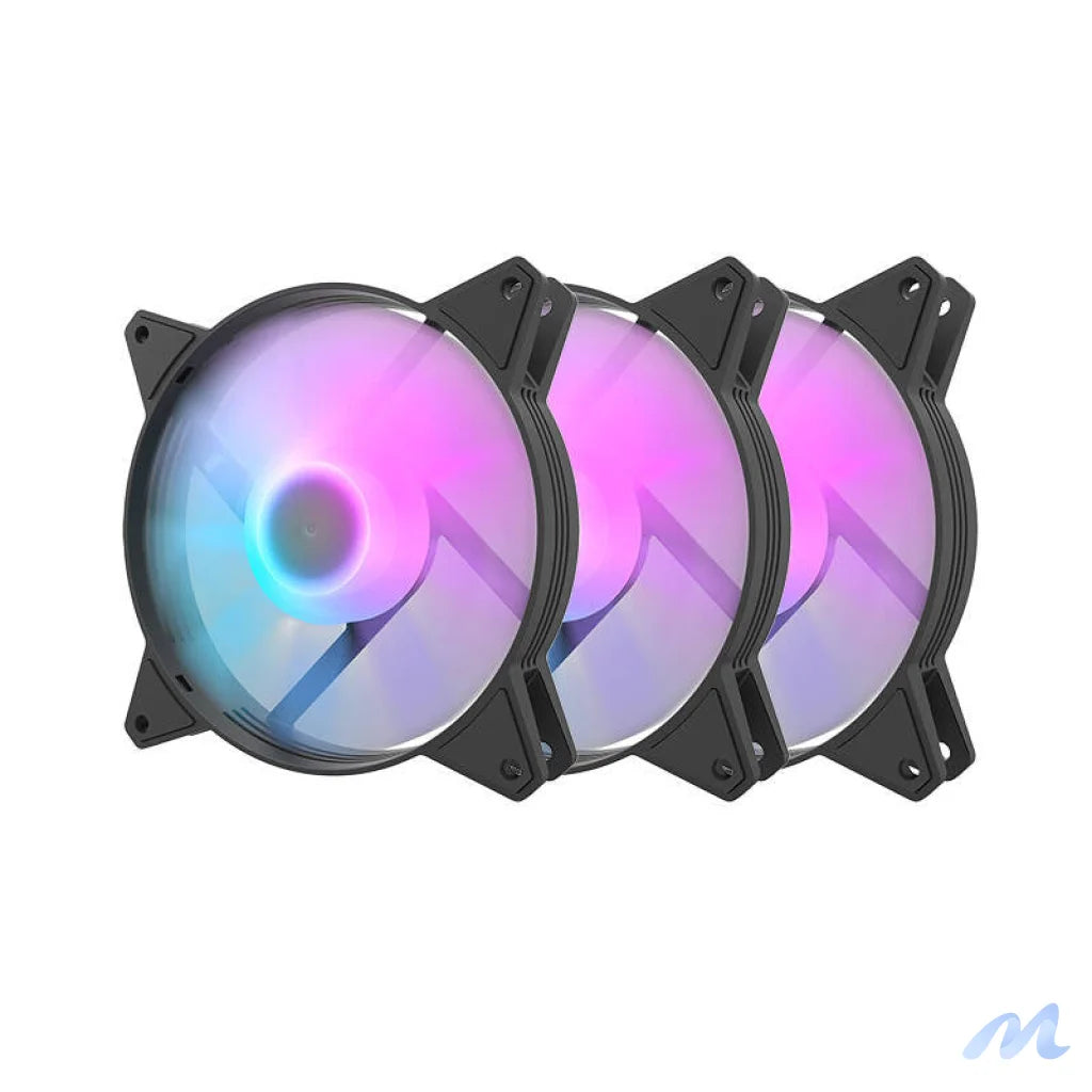 Computer Fan Set Darkflash C6,  RGB, 3in1 120x120 (black)