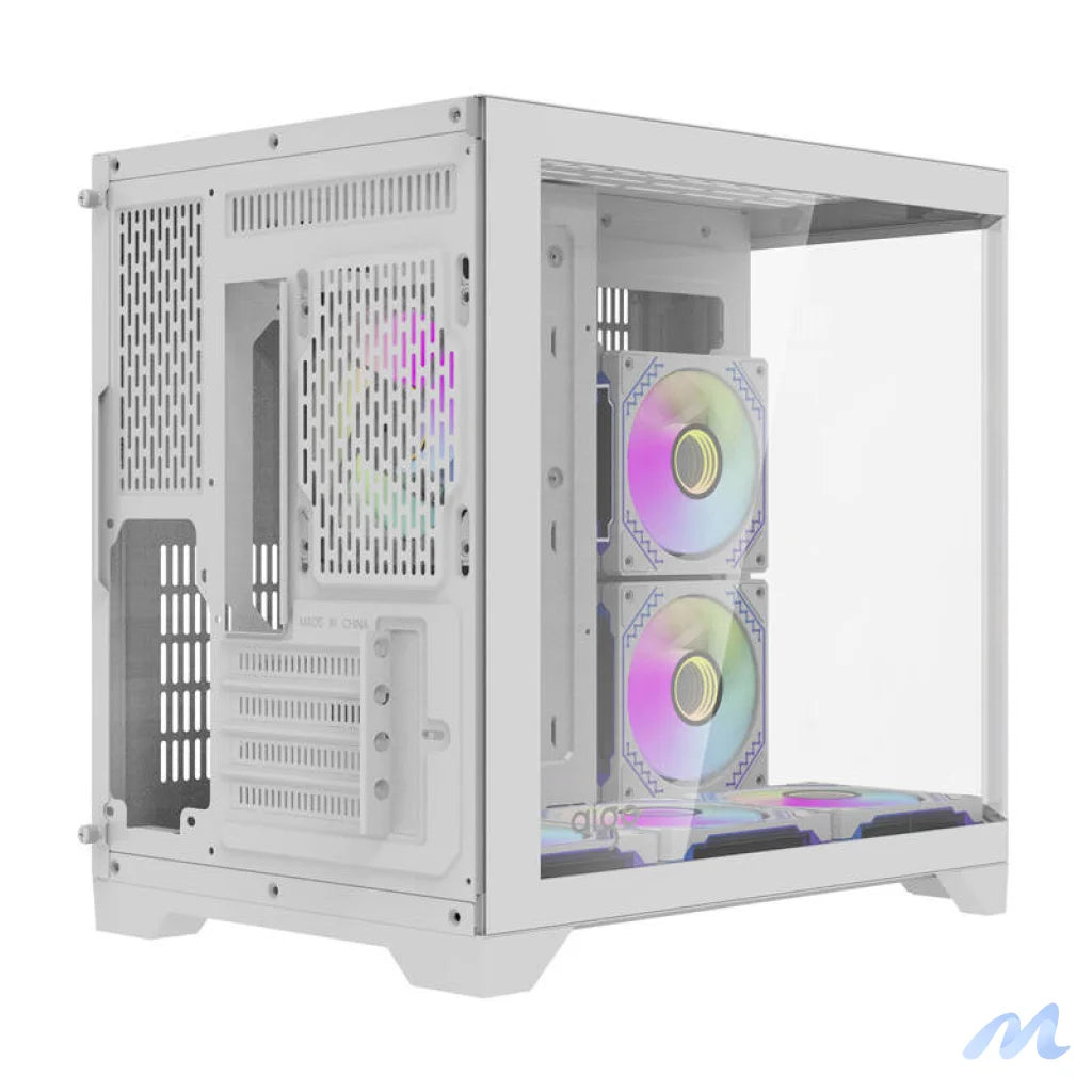 Darflash FT418 computer case + 6 aRGB fans (white)