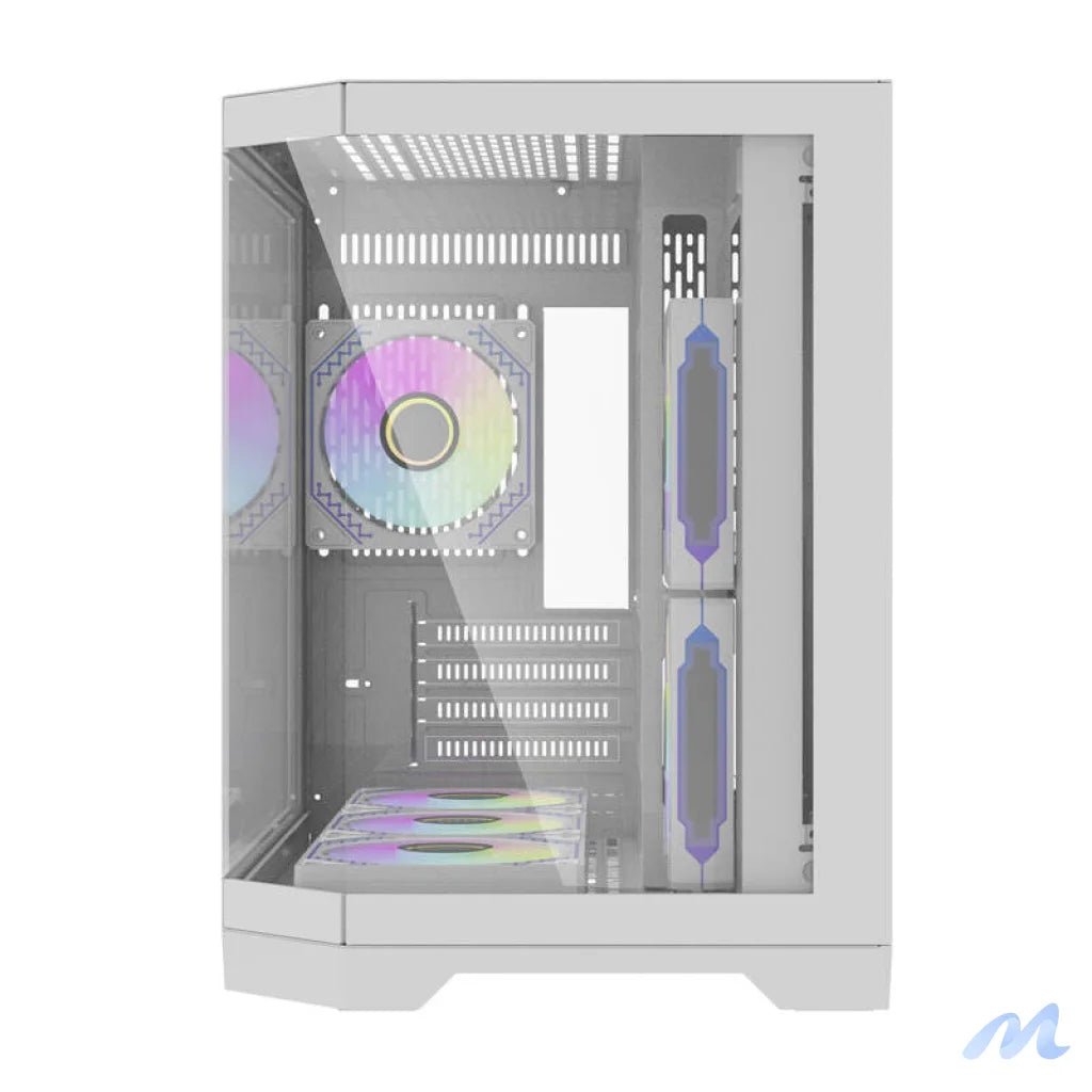 Darflash FT418 computer case + 6 aRGB fans (white)