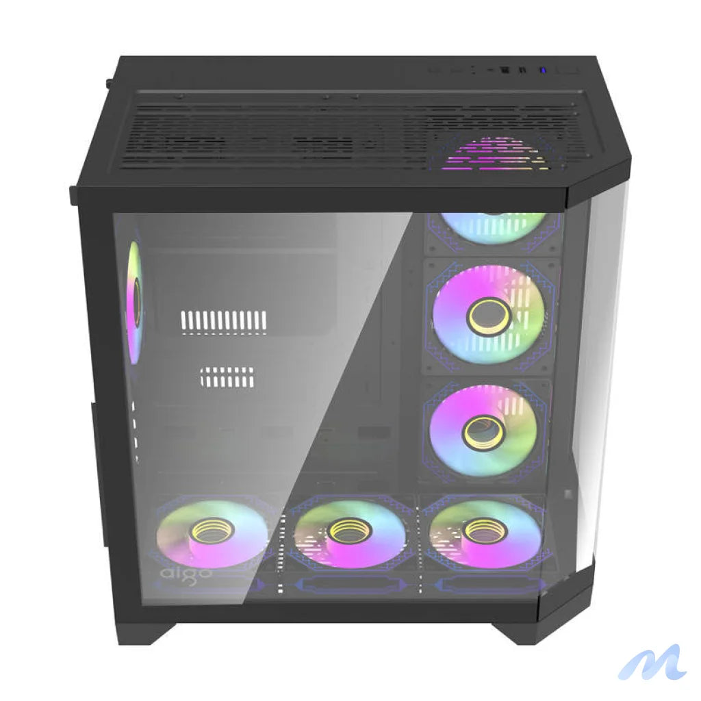 Darflash FT418 PRO computer case + 7 aRGB fans (black)