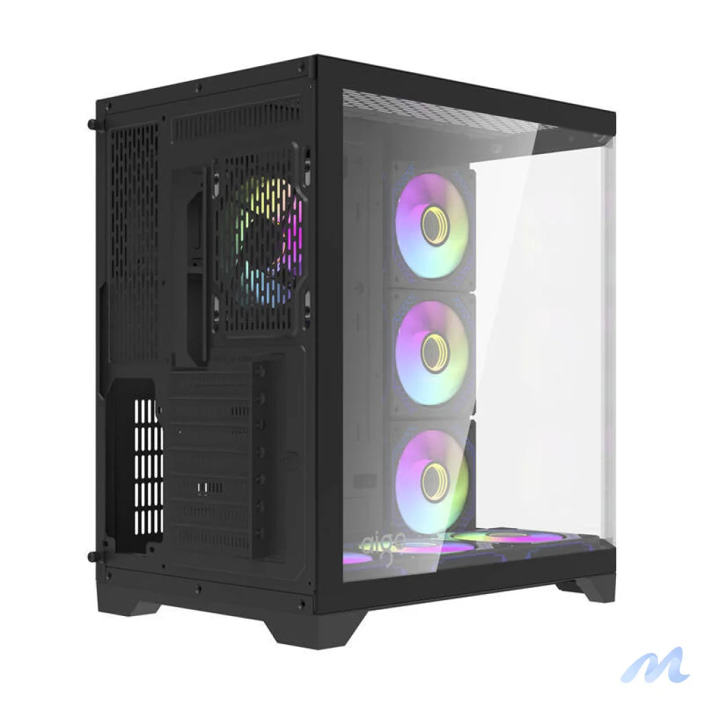 Darflash FT418 PRO computer case + 7 aRGB fans (black)