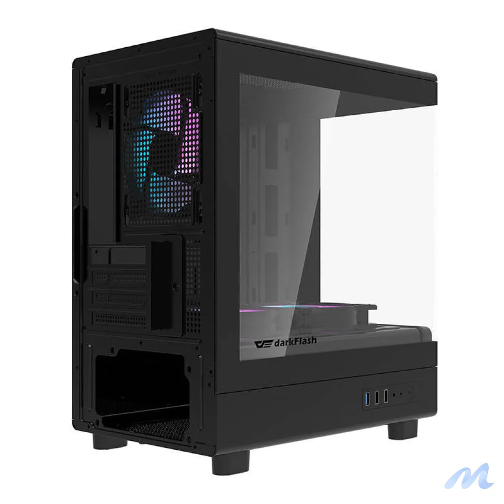 Darkflash DB330M computer case + 3 aRGB fans (black)