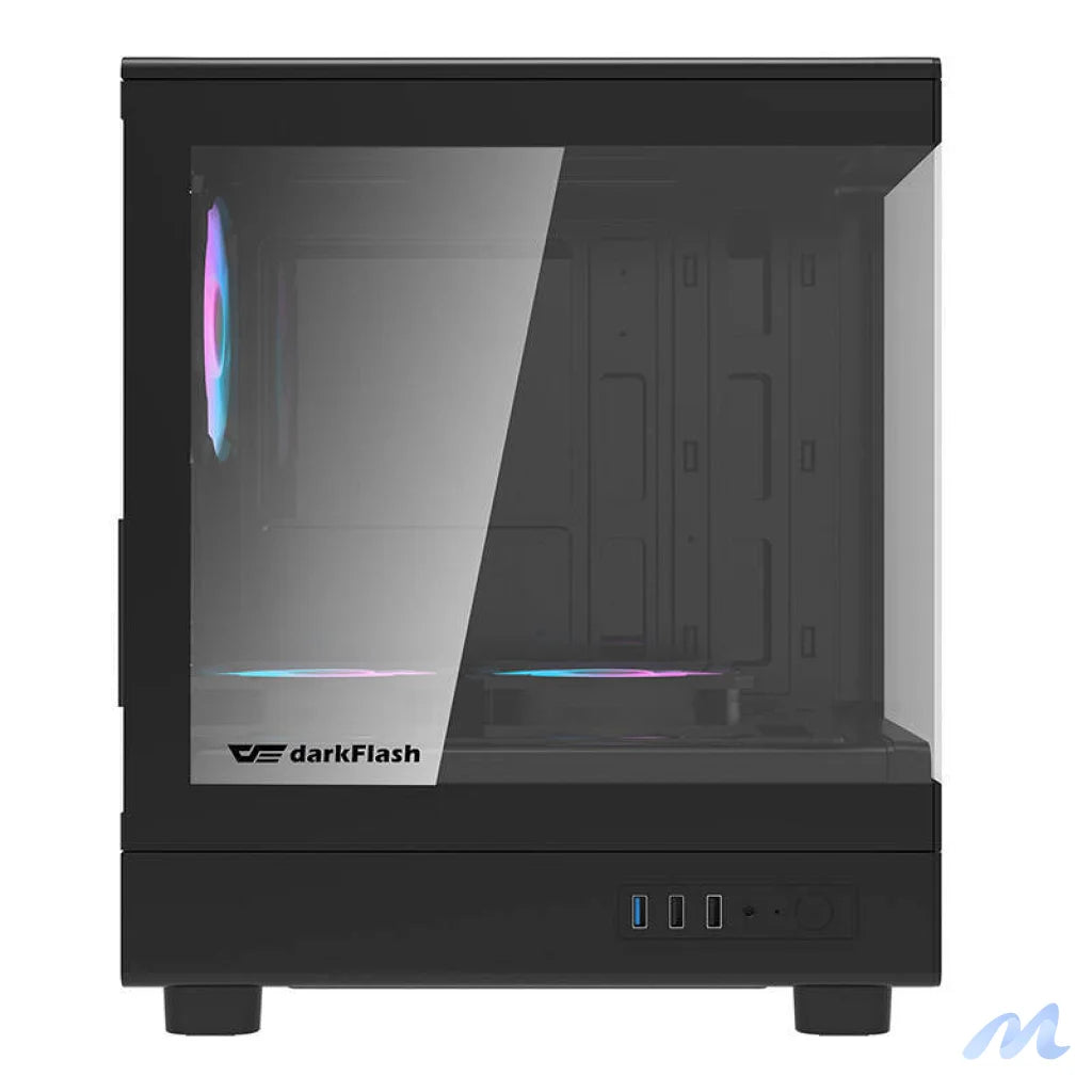 Darkflash DB330M computer case + 3 aRGB fans (black)