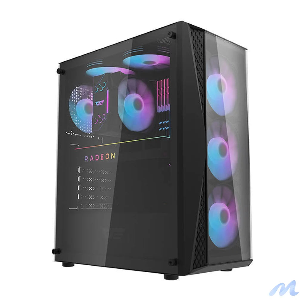 Darkflash DK352 Plus computer case (black) + 4 RGB fans
