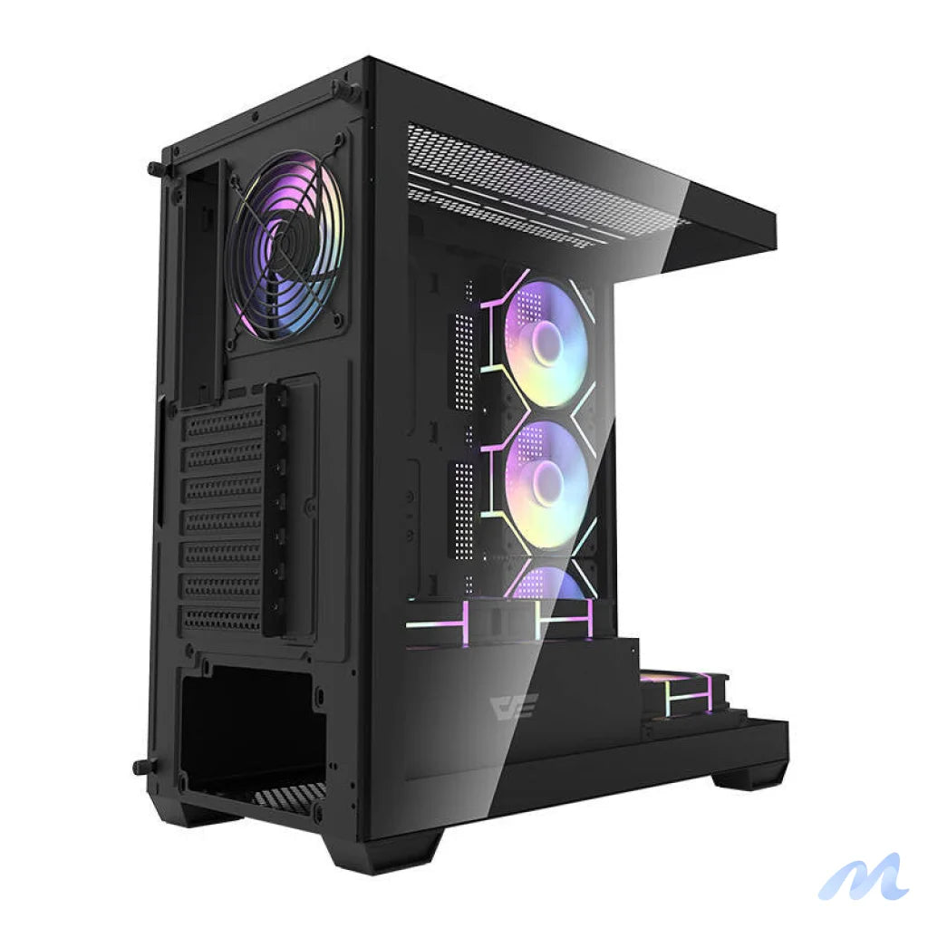 Darkflash DS900 computer case (black) + 7 ARGB fans
