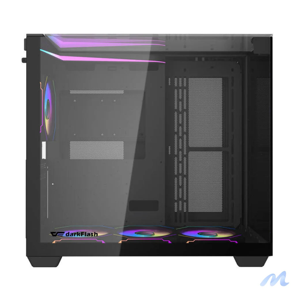 Darkflash TH285 computer case (black) + 4 fans
