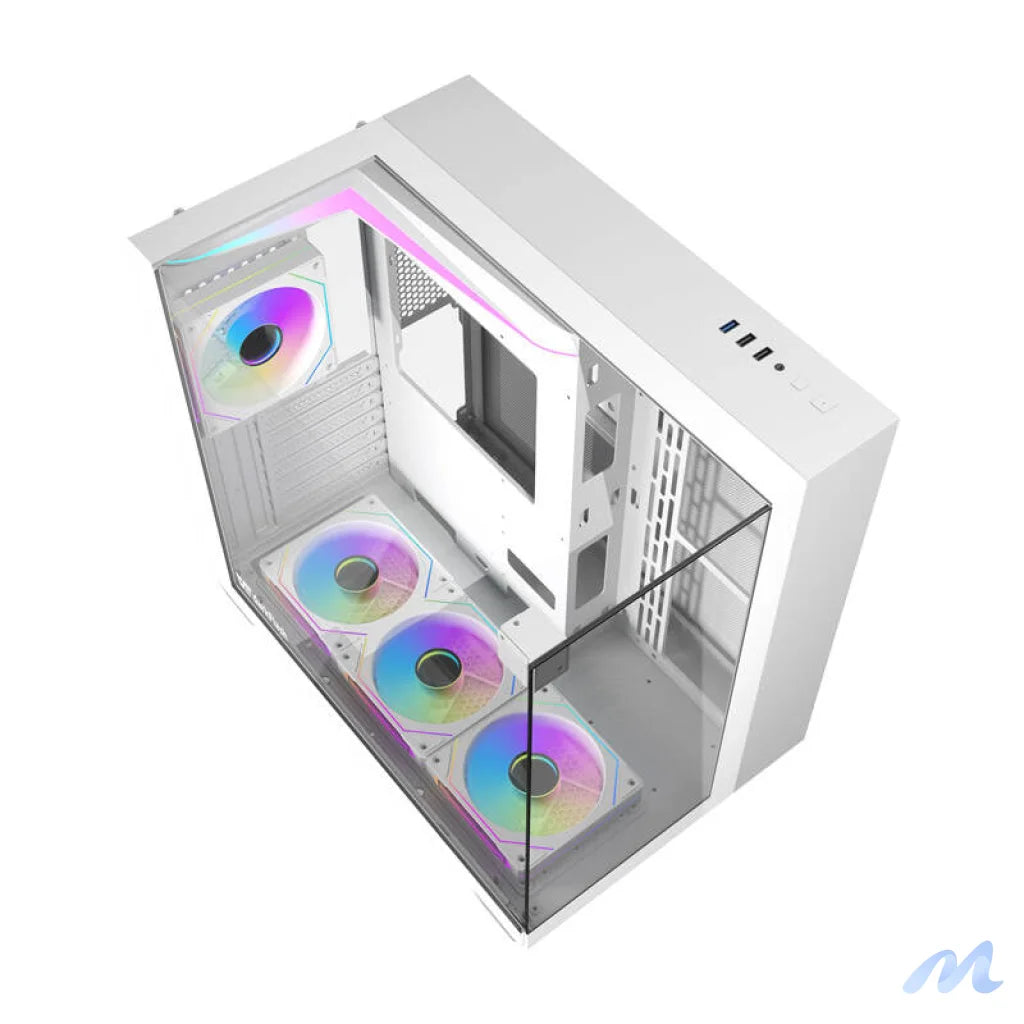 Darkflash TH285 computer case (white) + 4 fans