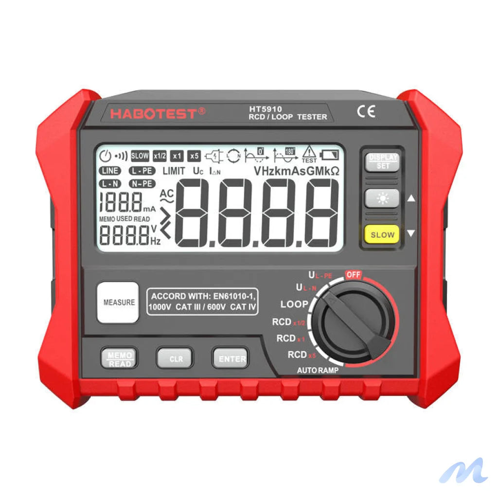 Digital RCD / Loop Resistance Tester Habotest HT5910