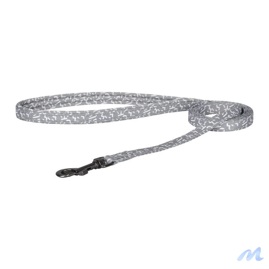 Dogness walking set leash 1,5m+harness for dog (light gray)