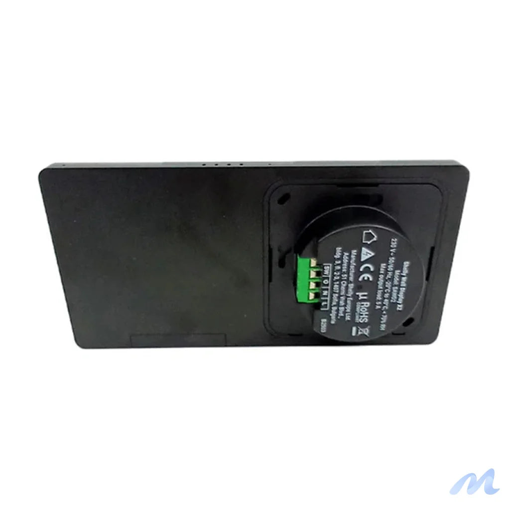 Dual Control Panel Shelly Wall Display X2 WiFi/BLU (black) + BLU H&T