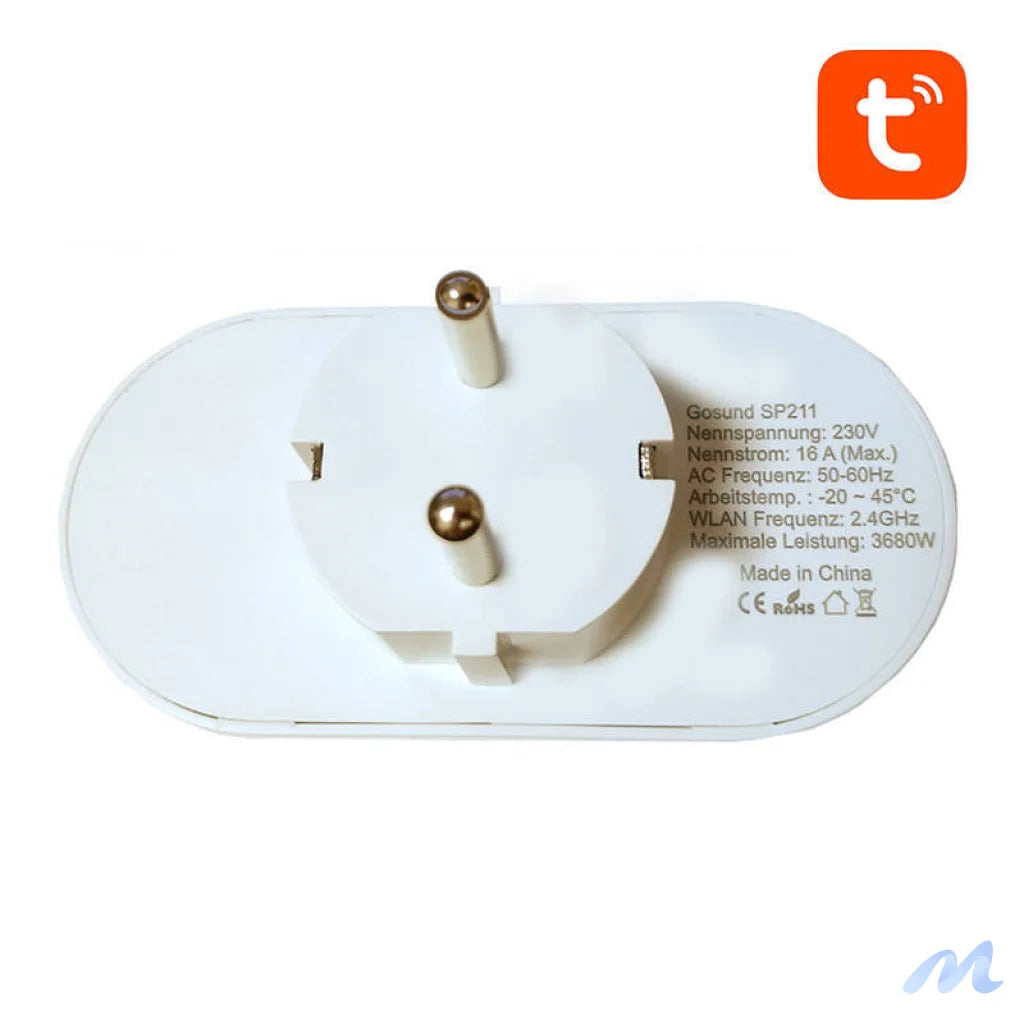 Dual smart plug WiFi Gosund SP211 3500W, Tuya