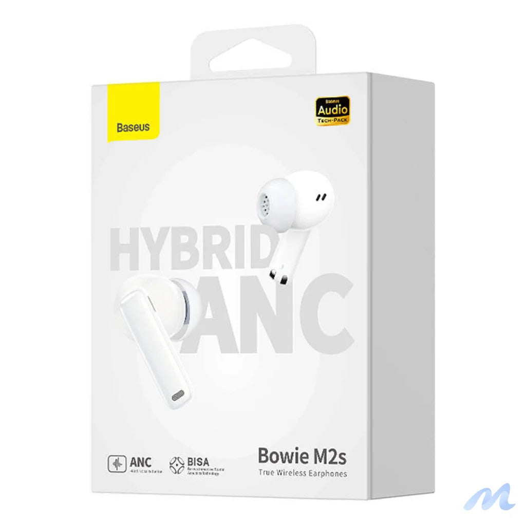 Earphones TWS Baseus Bowie M2s (white)